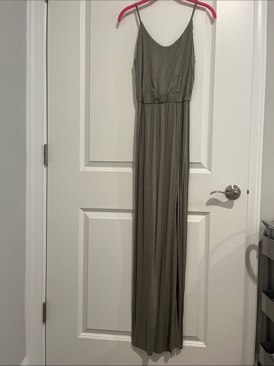 Lulus Dresses & Skirts - Lulus Olive Maxi Slip Dress with Spaghetti Straps